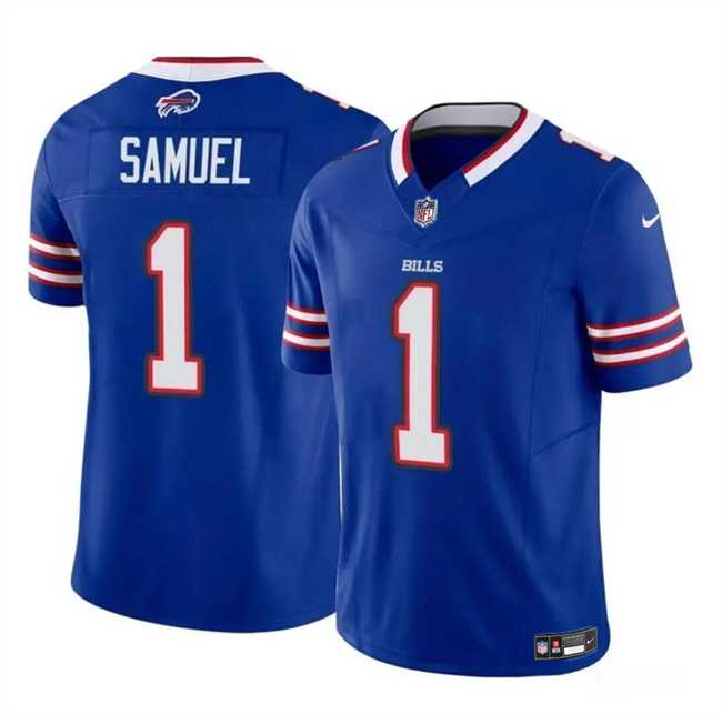 Men & Women & Youth Buffalo Bills #1 Curtis Samuel Blue 2023 F.U.S.E. Vapor Untouchable Limited Football Stitched Jersey